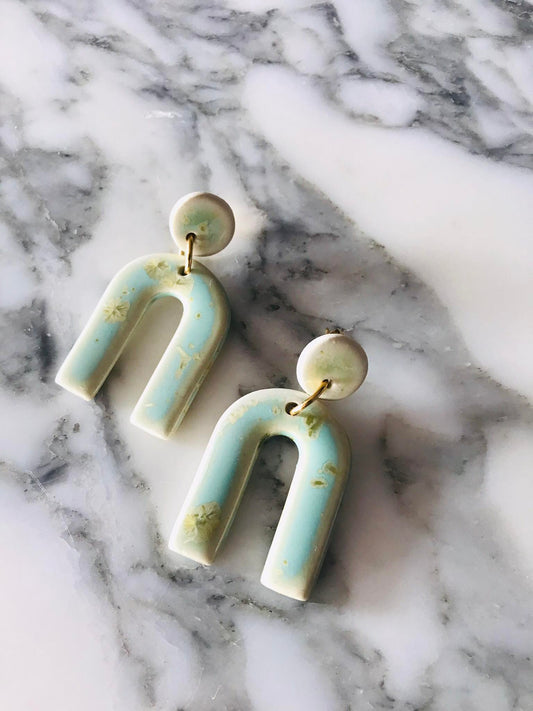 Arch earrings, Lagon vert