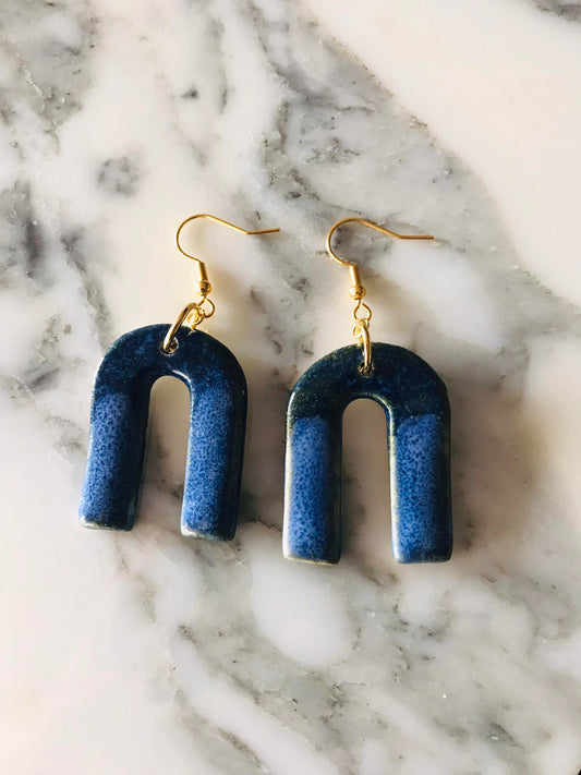 Arch earrings, Vague marine écumeuse n°2