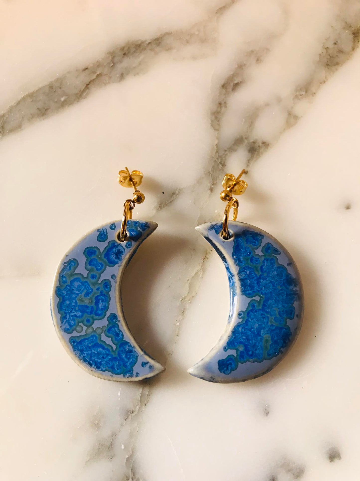 Big Moon earrings, Lagon Bleu