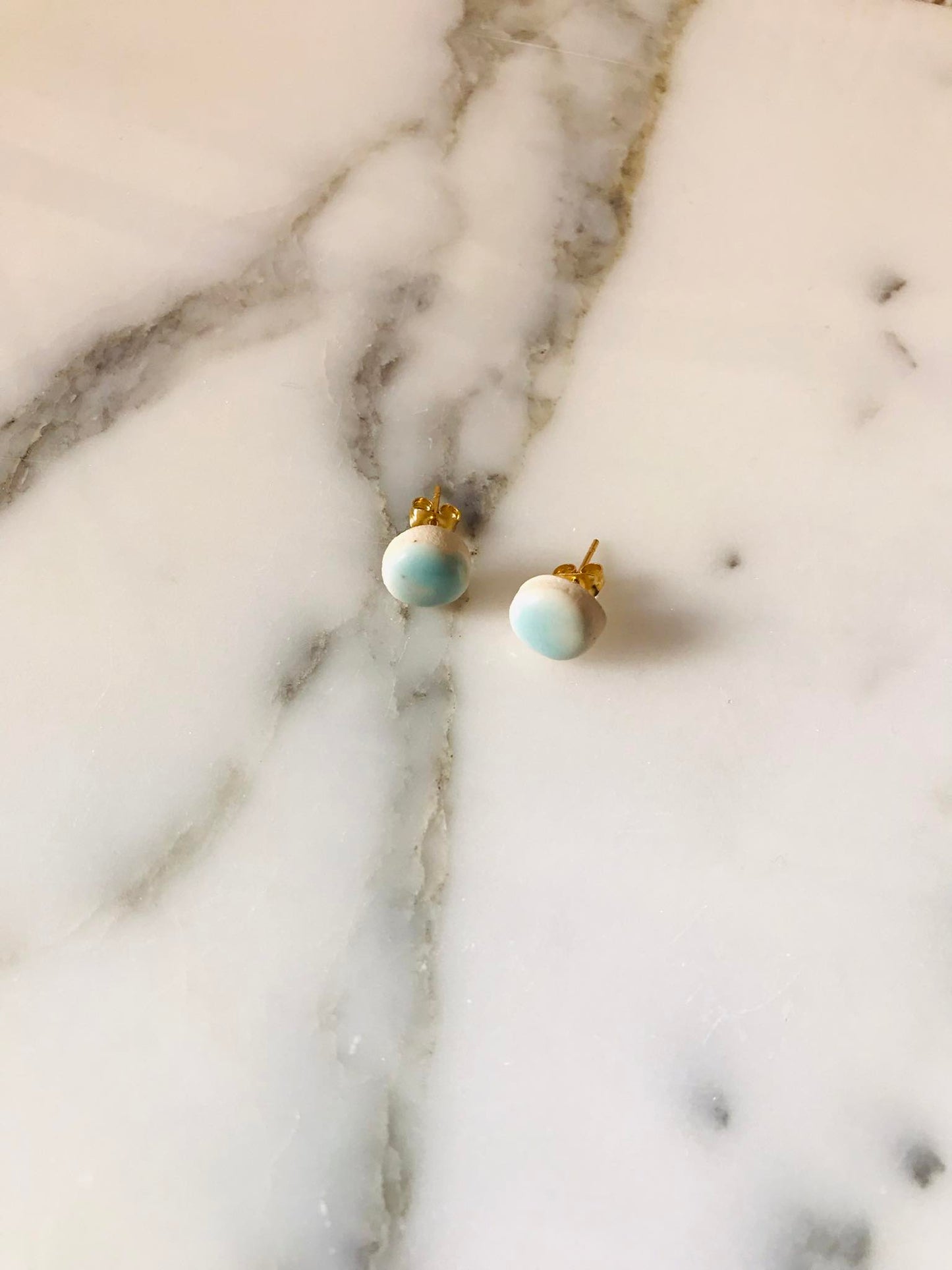 Pea earrings, Bleu ciel