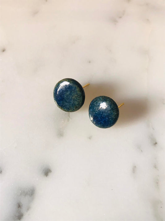 Dot earrings, Vague marine