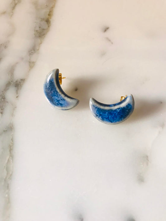 Moon earrings, Lagon de nuit