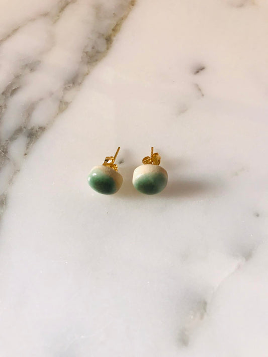 Pea earrings, Vert foncé