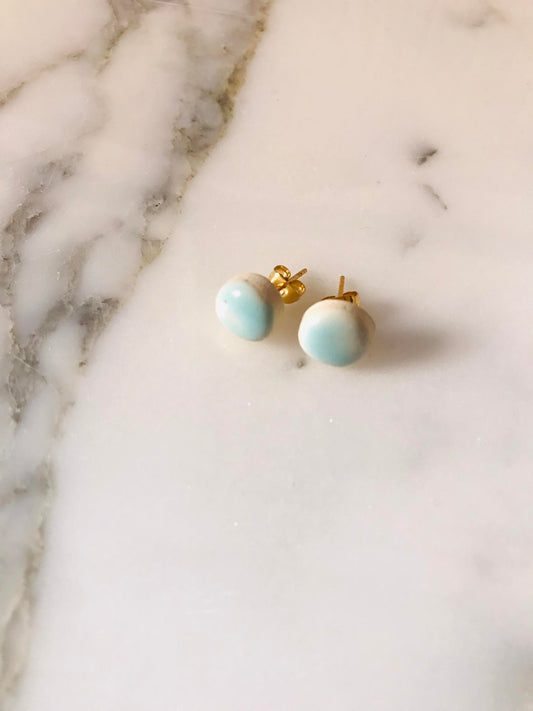 Pea earrings, Bleu ciel