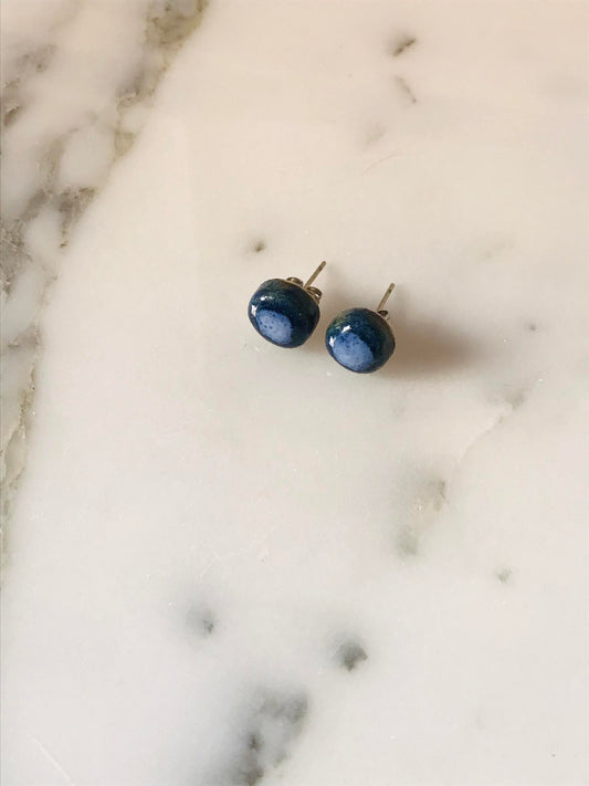 Pea earrings, Vague marine écumeuse