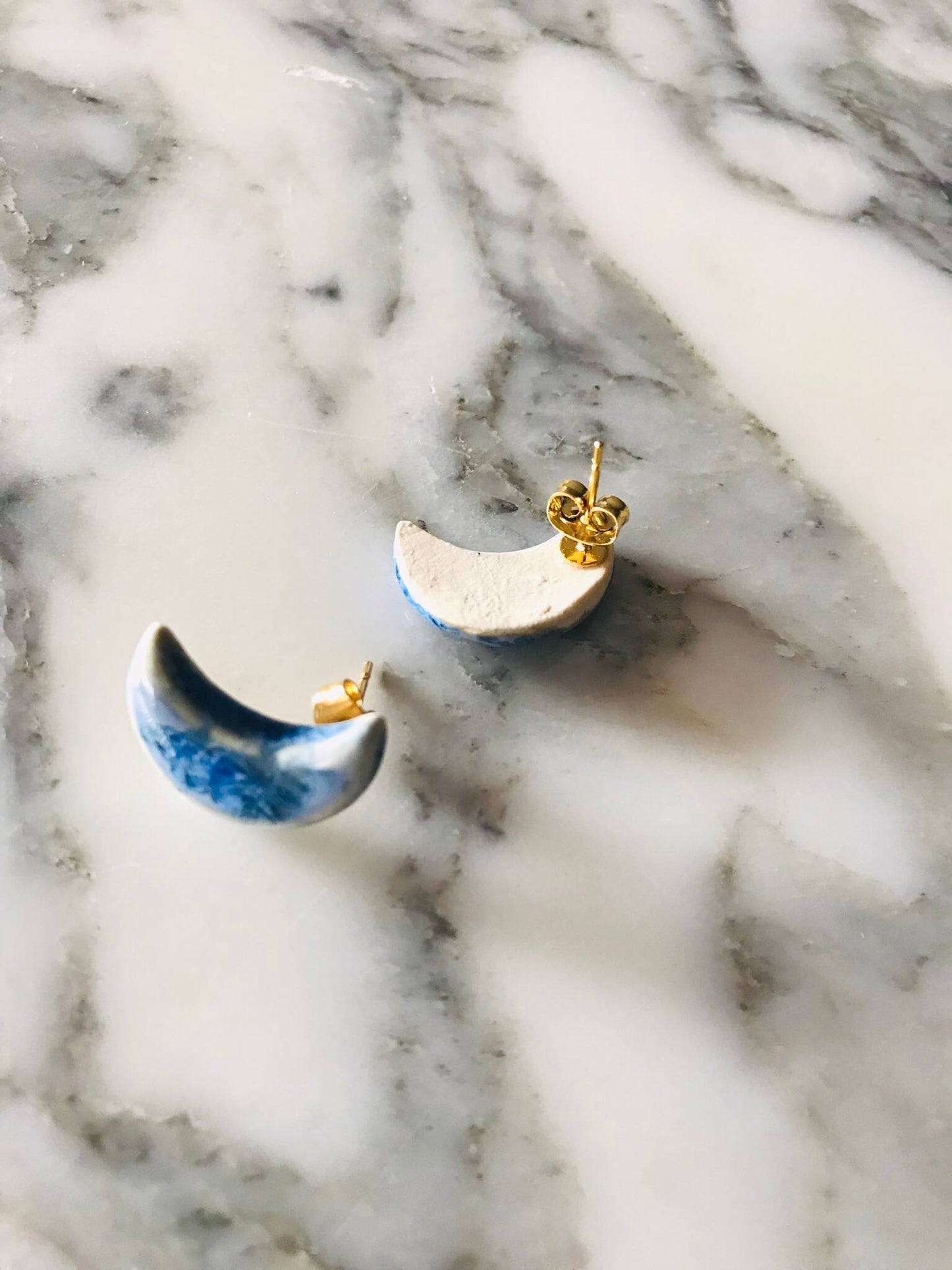 Moon earrings, Lagon de nuit