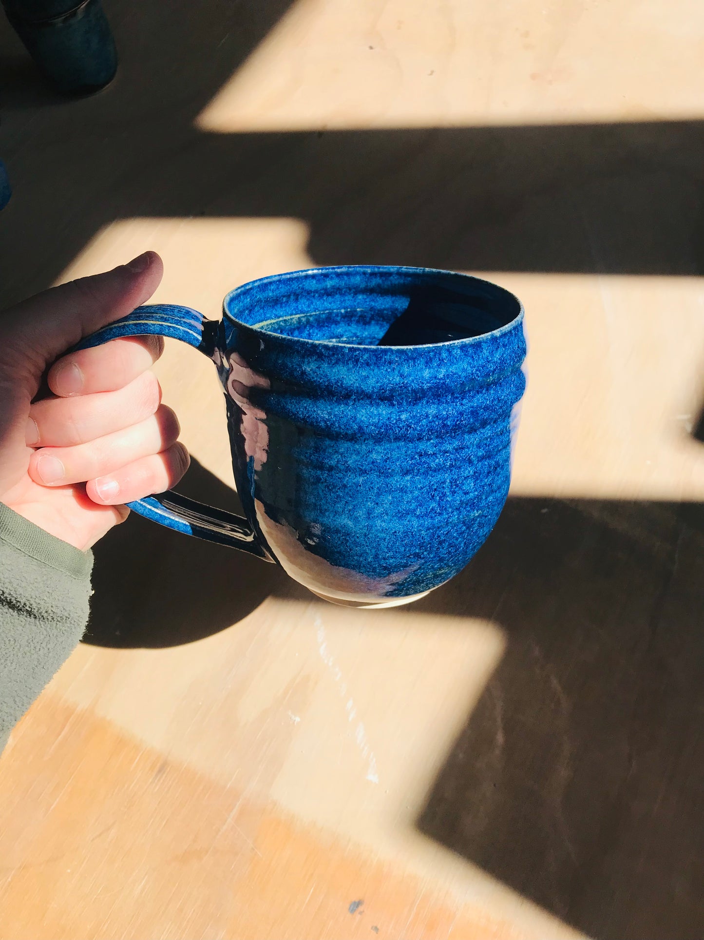 Mug with handle, Vague marine