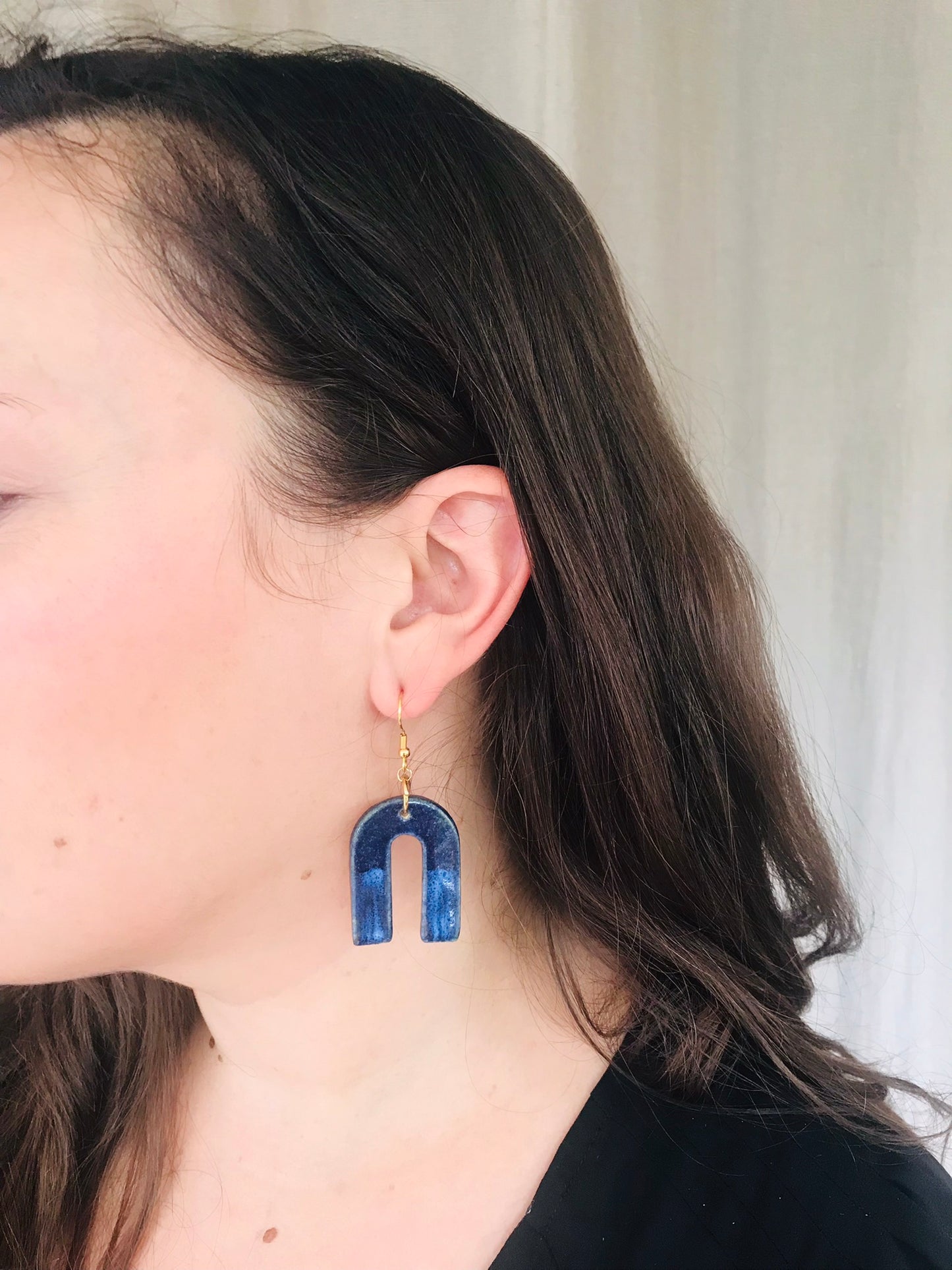 Arch earrings, Vague marine écumeuse n°1