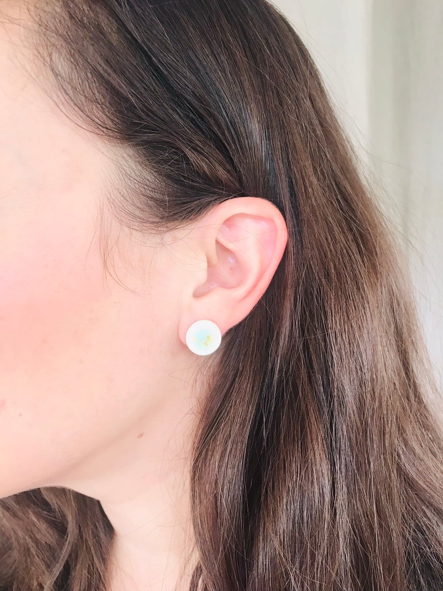 Dot earrings, Lagon vert