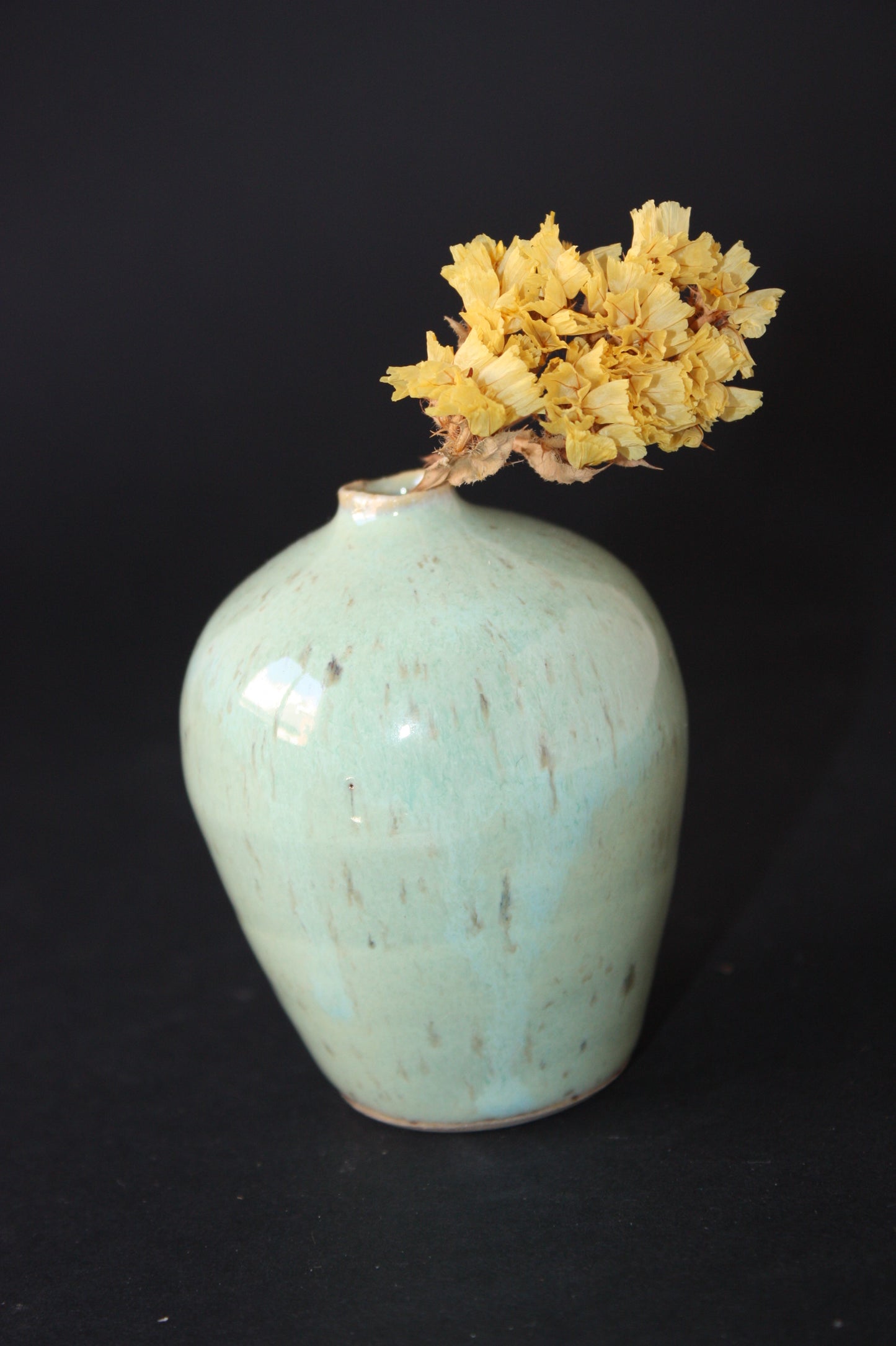 Mini vase, vert granité n°2