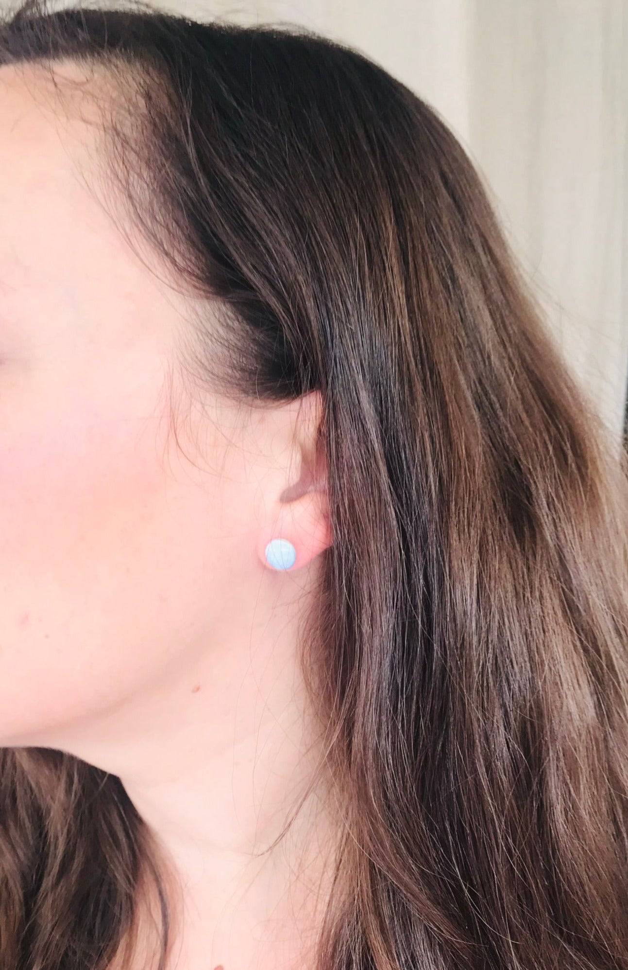 Pea earrings, Bleu ciel