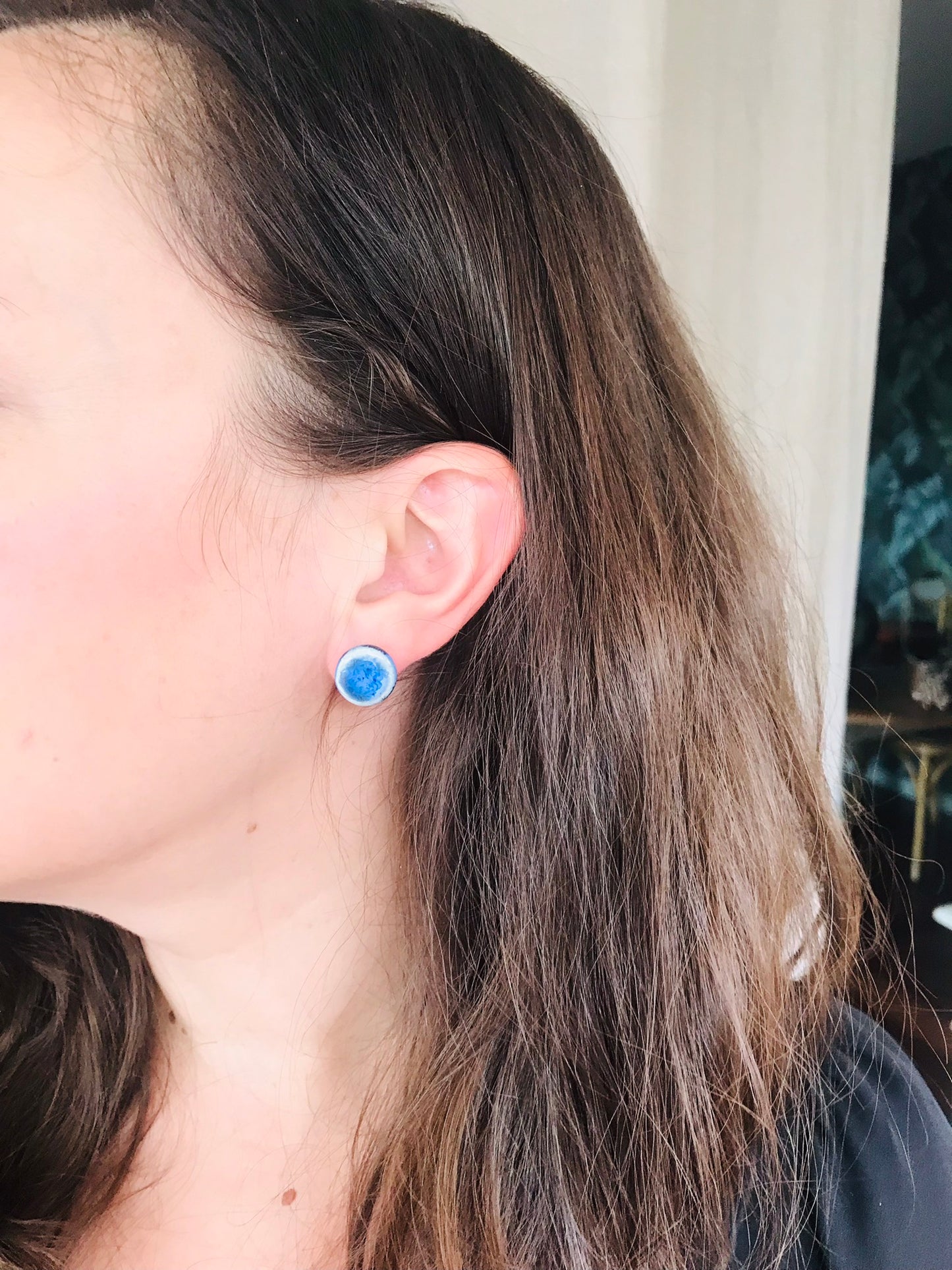 Dot earrings, Lagon bleu