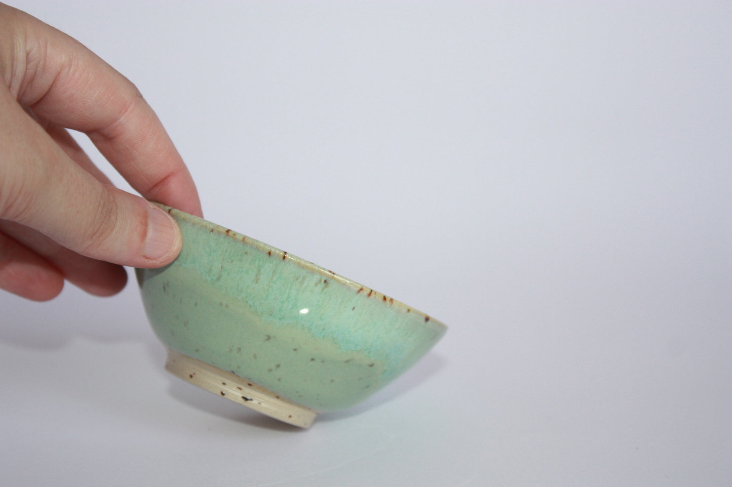 Small bowl, Vert granité