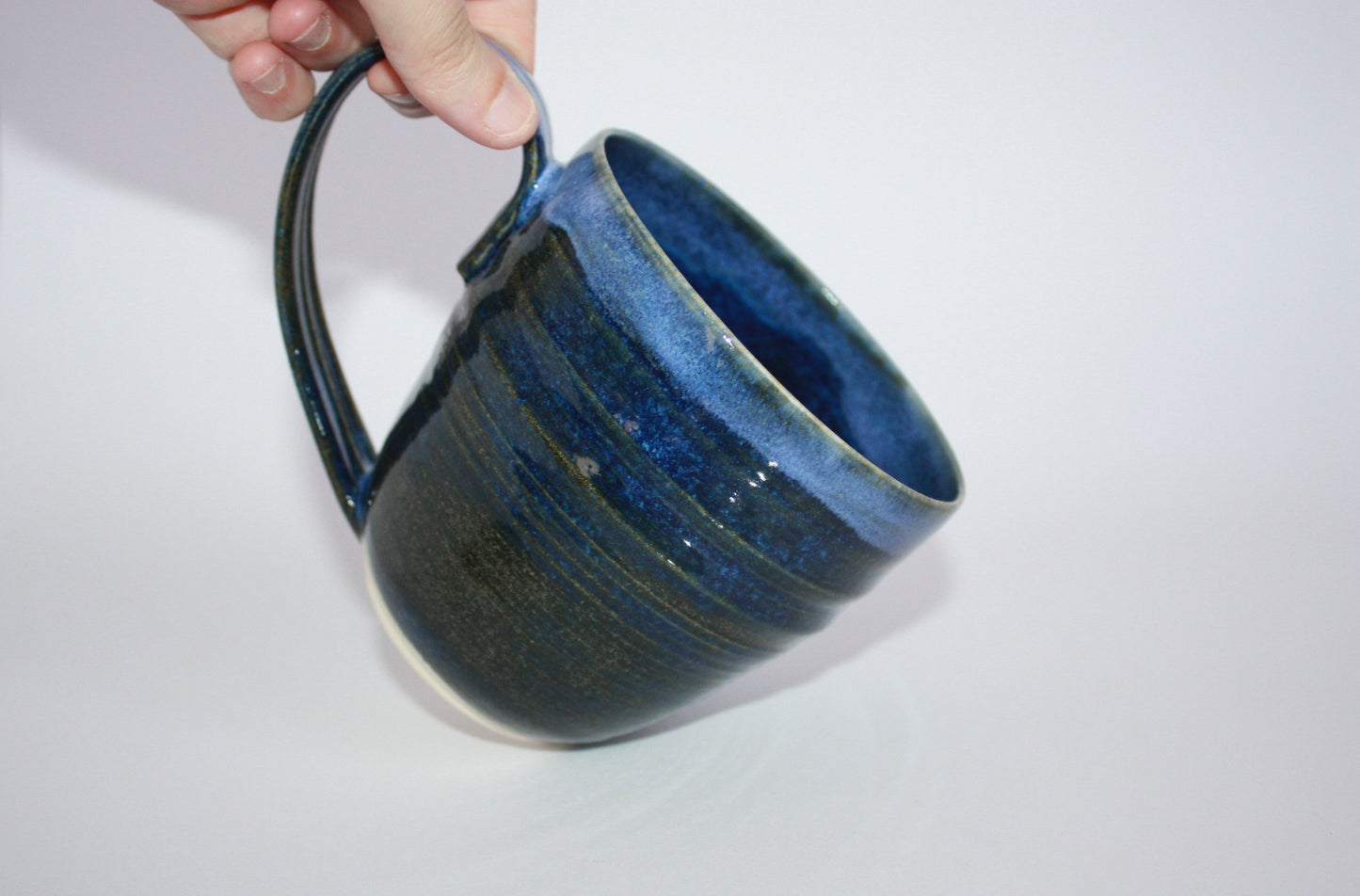 Mug with handle, Vague marine écumeuse