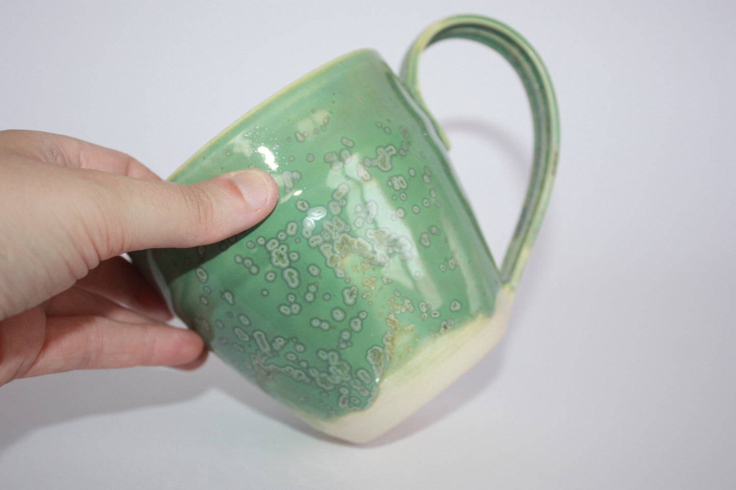 Mug with handle, Lagon vert foncé