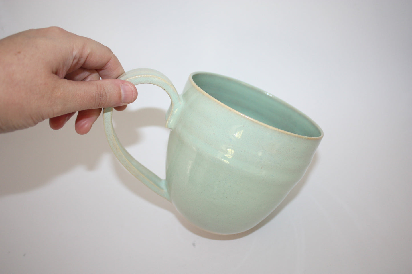 Mug with handle, Vert d'eau n°1